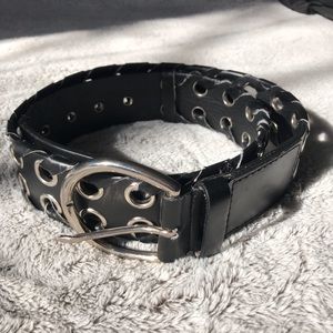 Black double prong belt